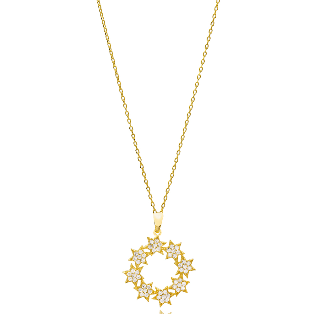Star Design Hollow Pendant Necklace
