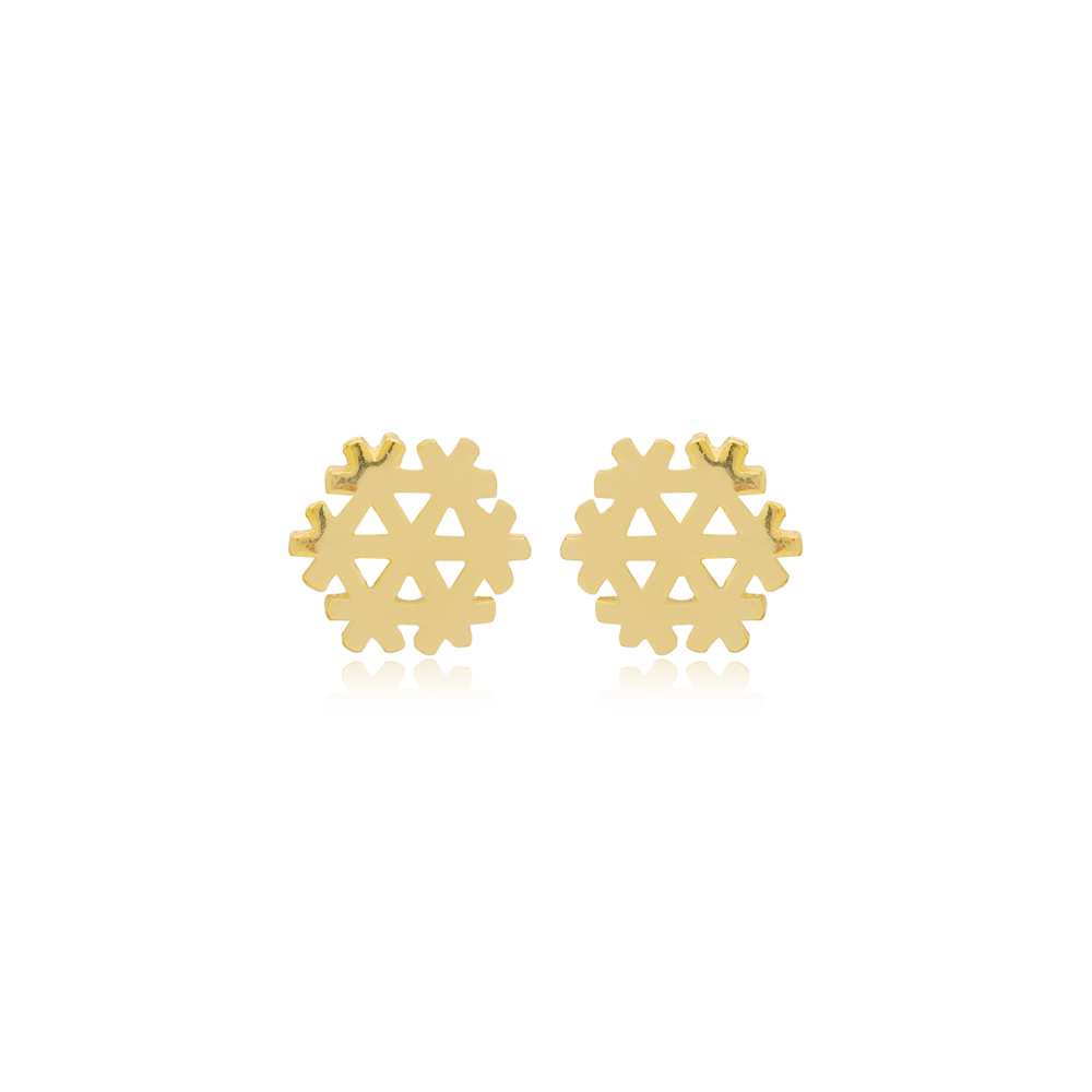 Snowflake Design 925 Sterling Silver Stud Earring Wholesale Handcrafted Silver Earring