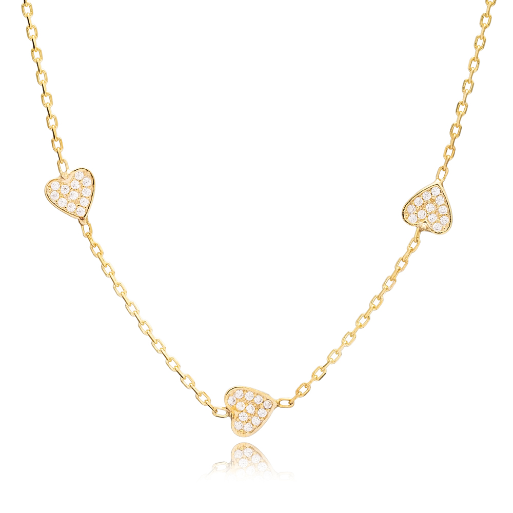 6mm Heart Design Shiny Zircon Stone Shaker Necklace Woman Pendant 925 Sterling Silver Jewelry