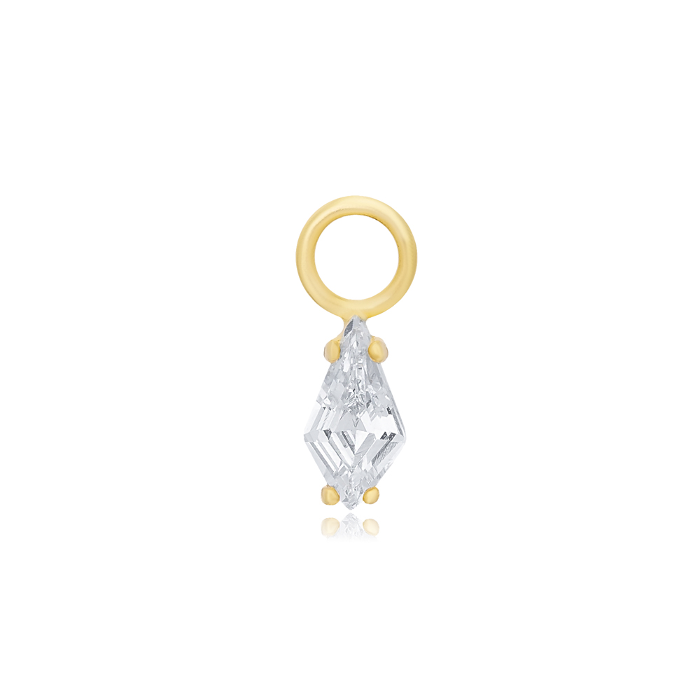 Minimalist Marquise Cut Zircon Stone Single Earring Charm 925 Sterling Silver Jewelry