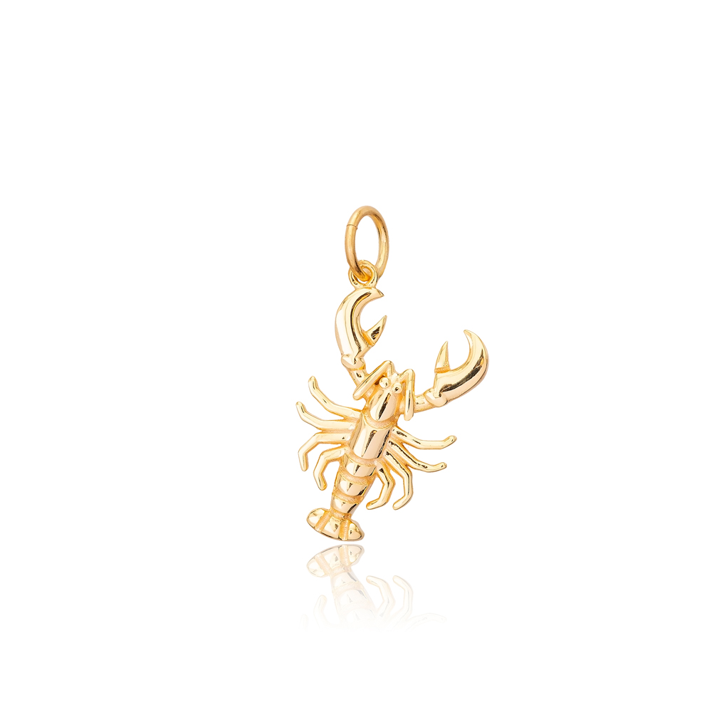 Lobster Design Charm Handcrafted 925 Sterling Silver Jewelry Wholesale Necklace Charm