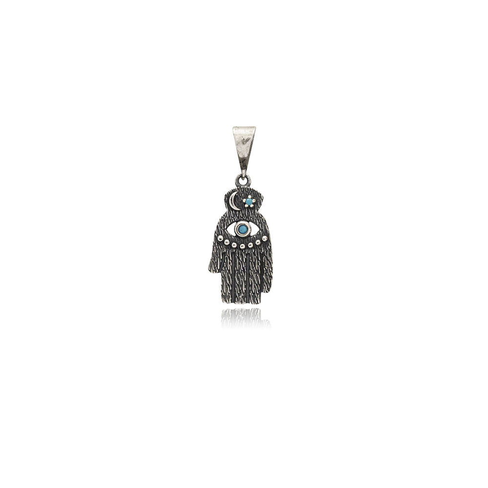 Hamsa Evil Eye Oxidized Charm Wholesale Handcrafted Jewelry