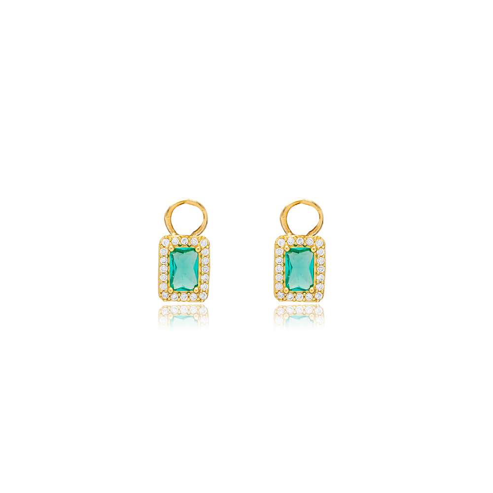 Paraiba Green Earring Charm