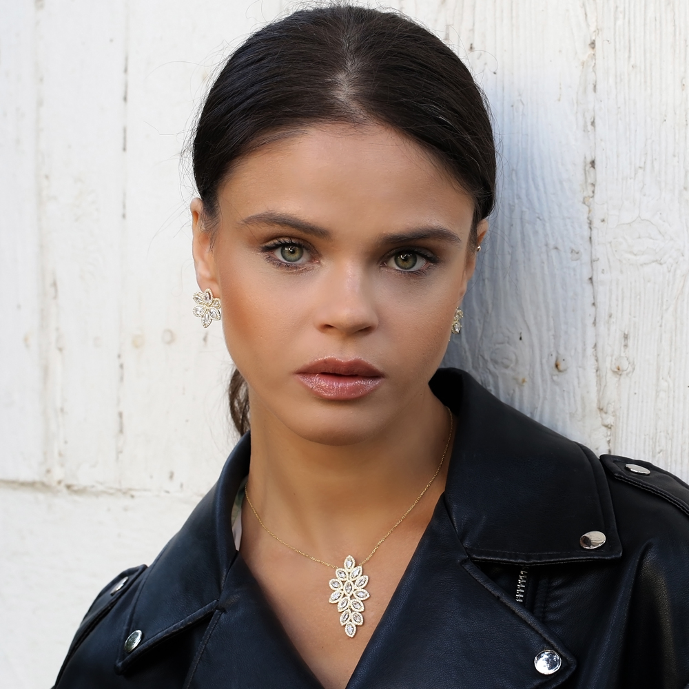Marquise Cut Special Charm Necklace Silver Pendant Jewelry