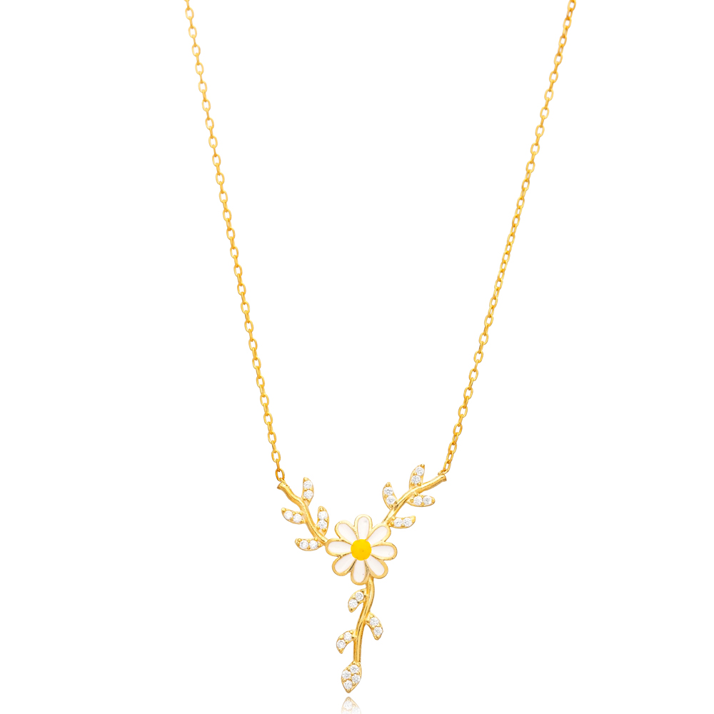 Daisy Design Charm Necklace Pendant Wholesale Jewelry