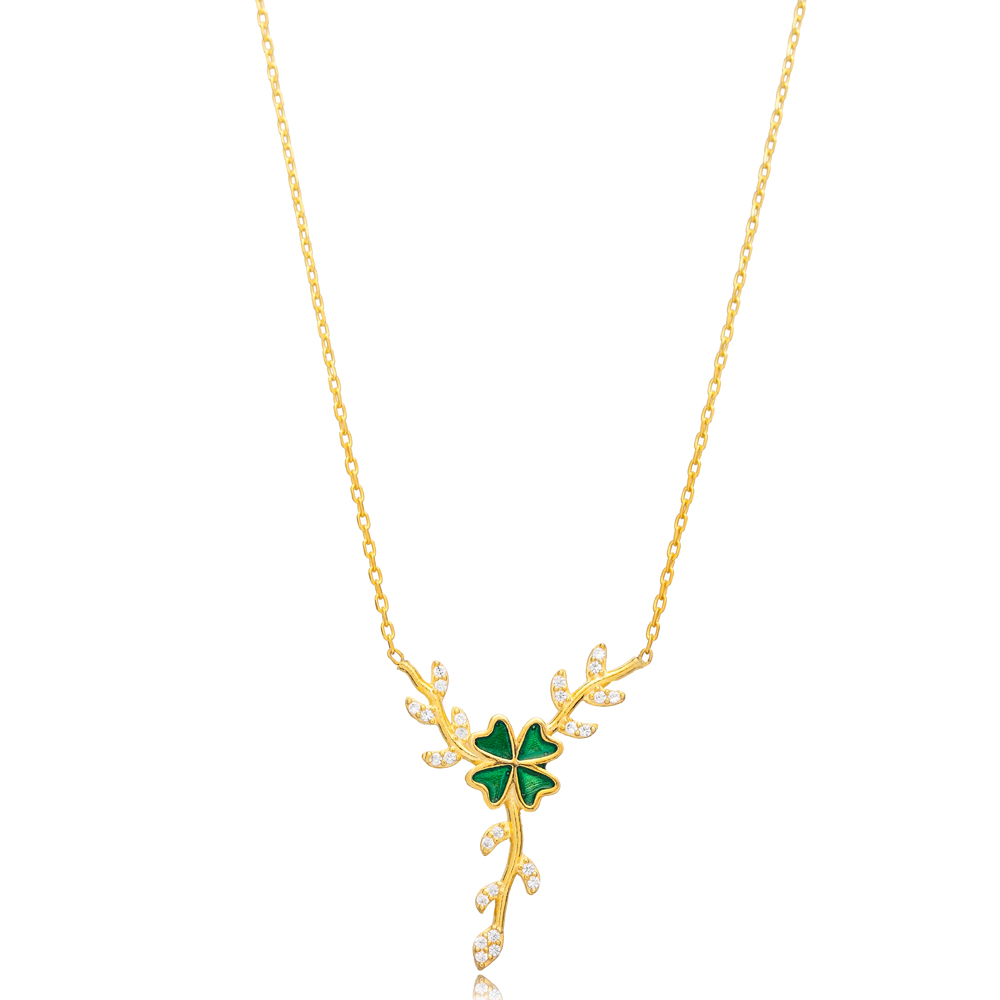 Clover Design Charm Necklace Pendant Wholesale Jewelry
