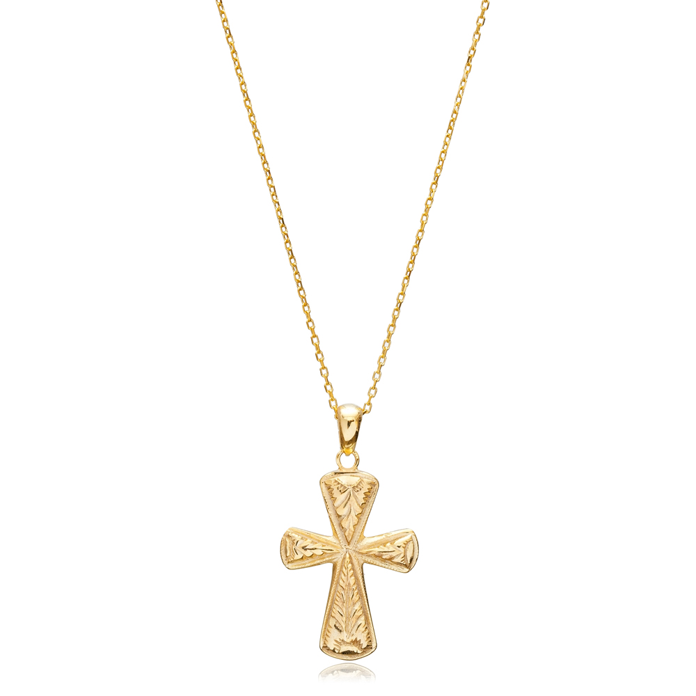 Cross Charm Pendant Silver Religious Jewelry Necklace