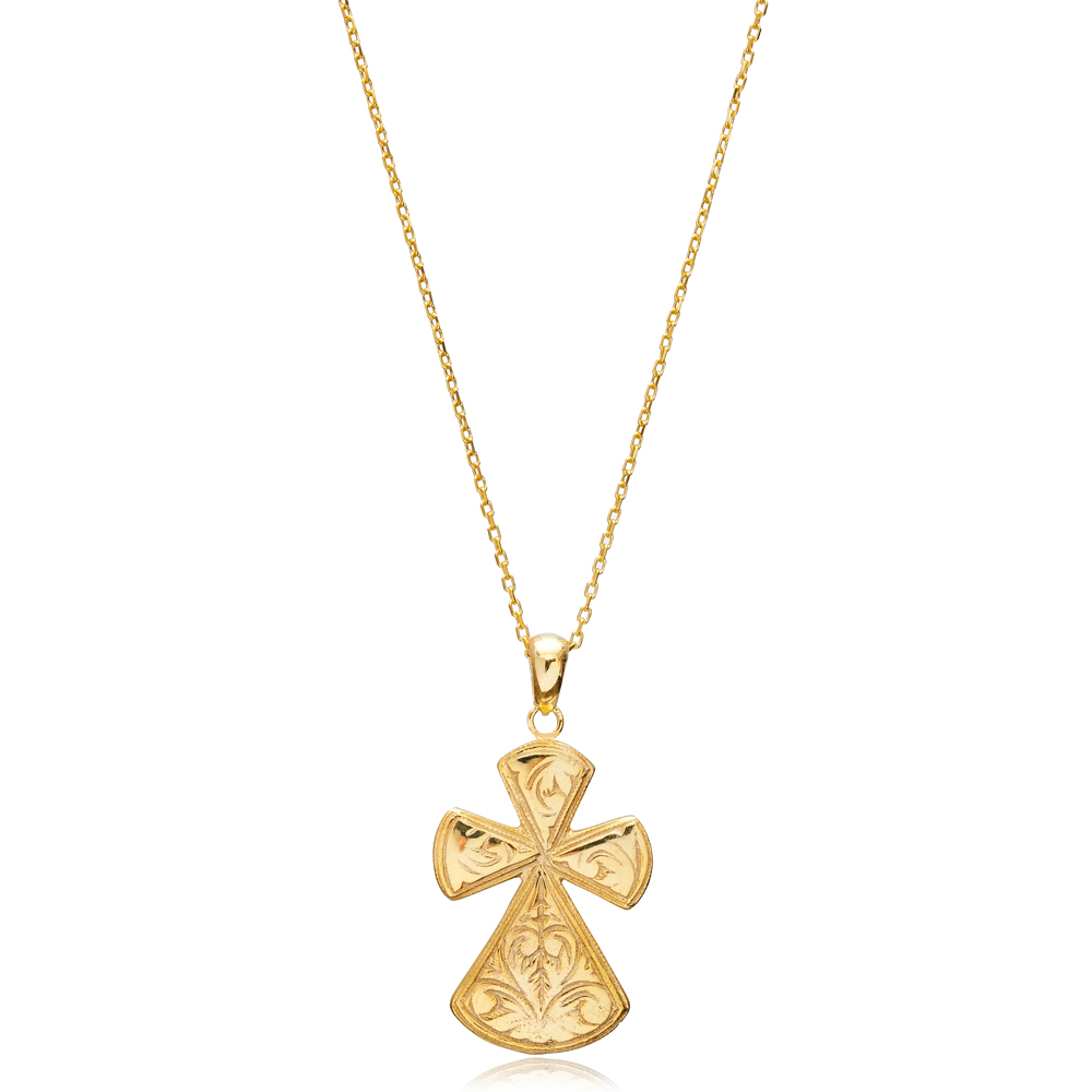 Reversible Passion Cross Silver Religious Jewelry Necklace