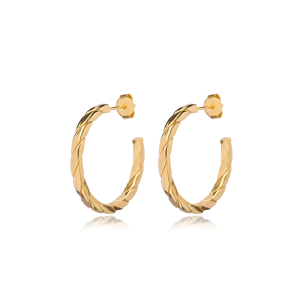 Hoop Earrings Stud Elegant Wholesale Sterling Silver Jewelry