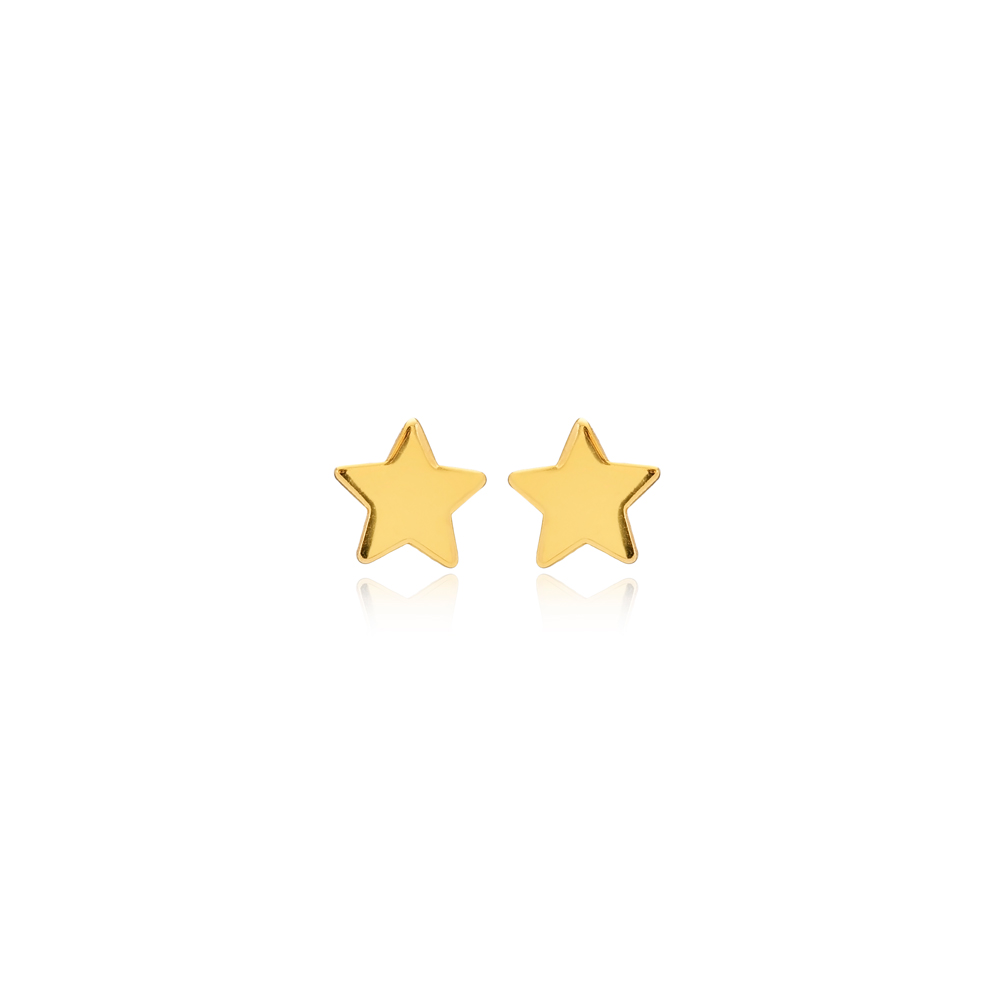 Star Design Tiny Plain 925 Wholesale Silver Stud Earrings