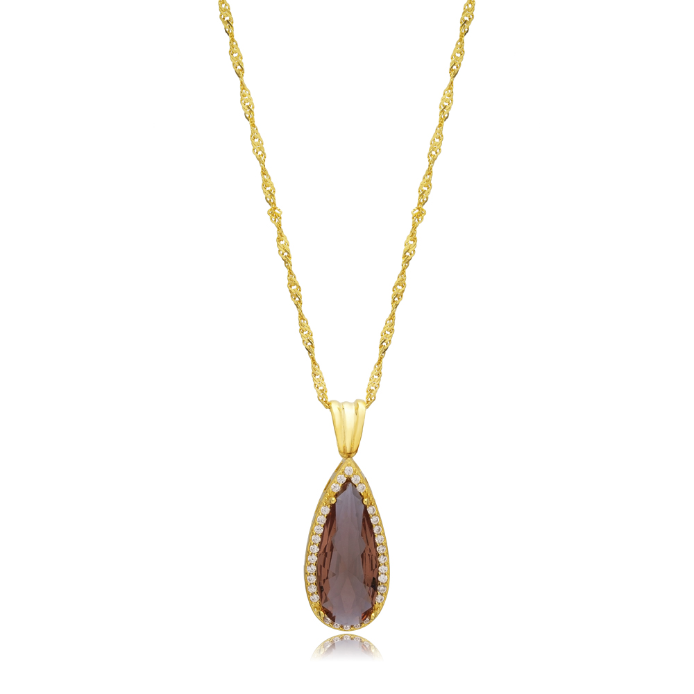 Pear Drop Shape Zultanite Stone Charm Necklace Pendant