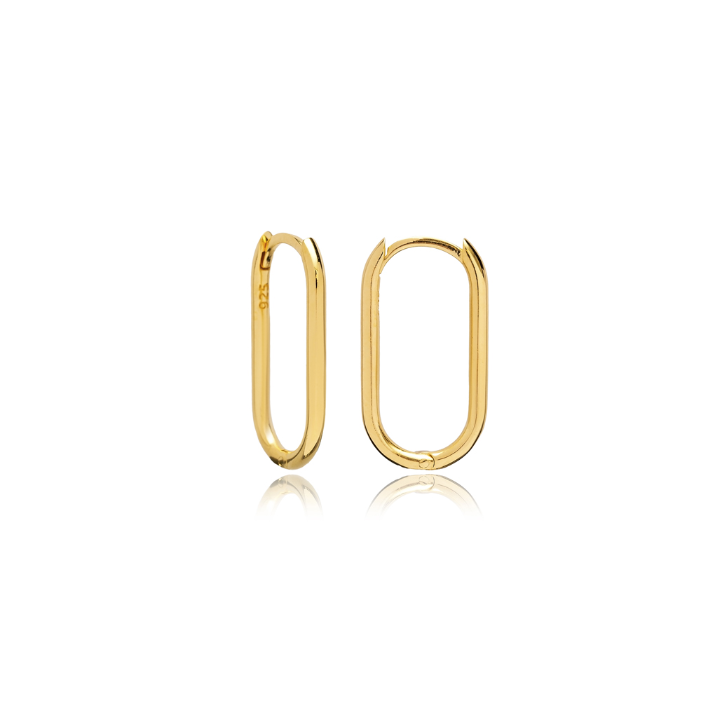 Plain Design Daily Wholesale 925 Silver Hoop Earrings