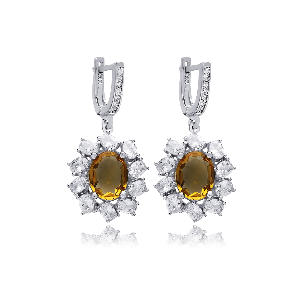 Oval Stony Dainty Cluster Zultanite Earrings