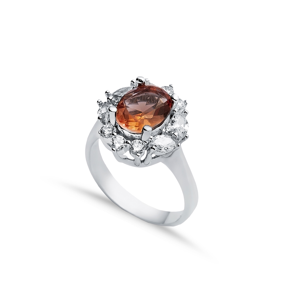 16x17 mm Elegant Oval Cluster Zultanite Ring