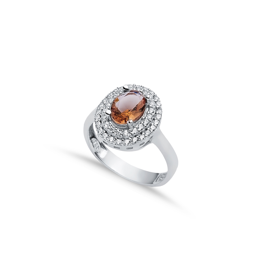 12x14 mm Oval Design Cluster Zultanite Ring