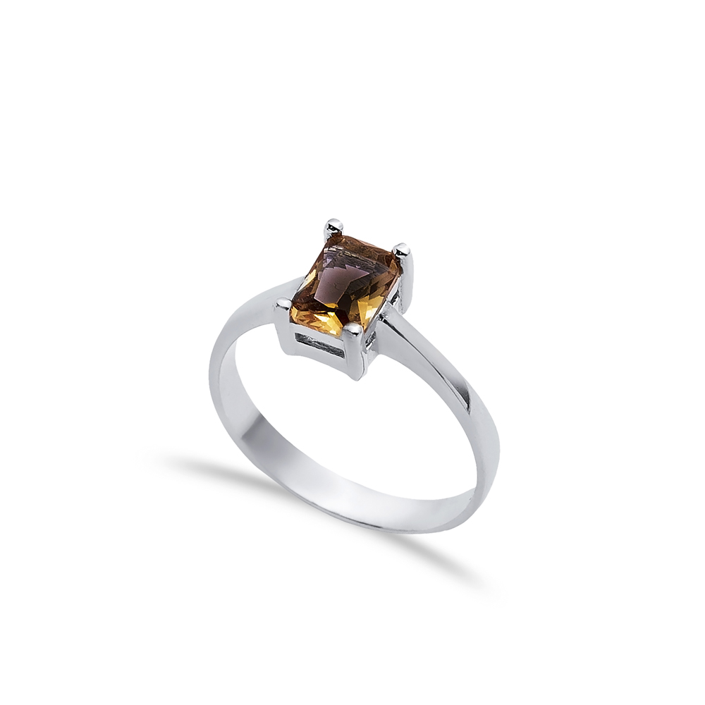 5x7 mm Rectangle Design Cluster Zultanite Ring