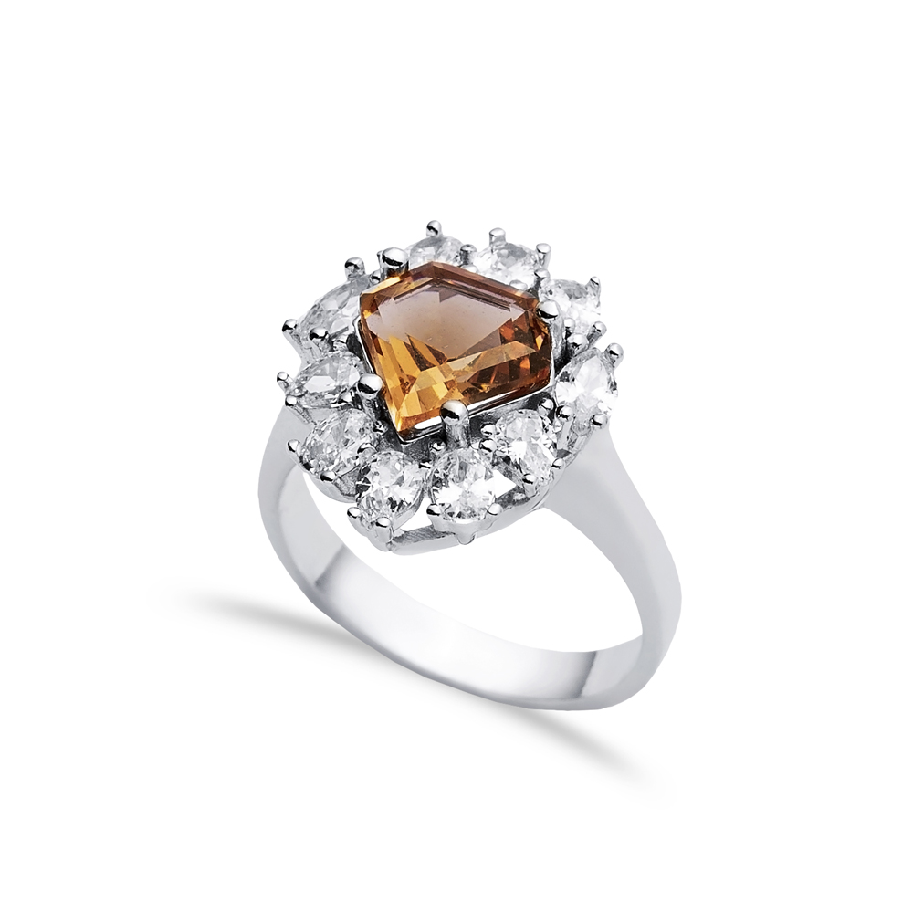 16x19 mm Diamond Cut Silver Zultanite Ring