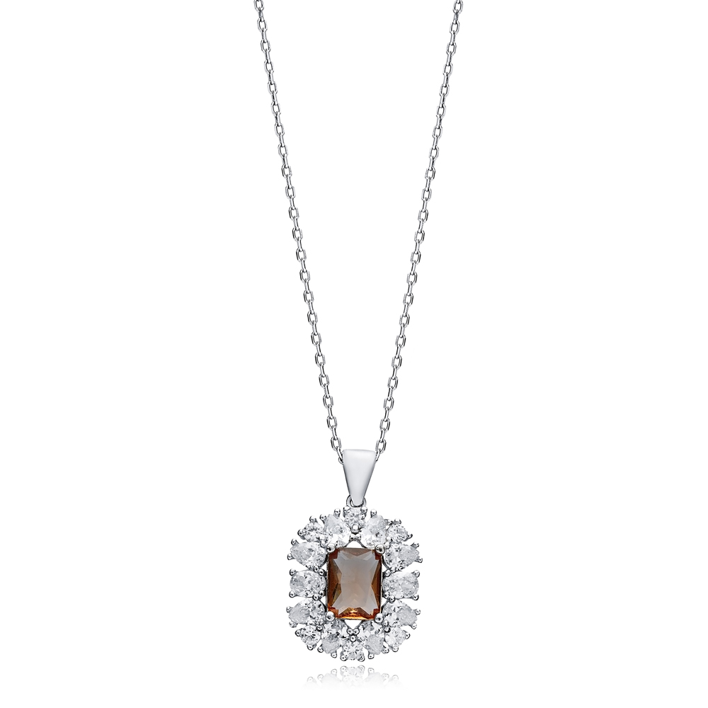 Baguette Design Stony Zultanite Necklace