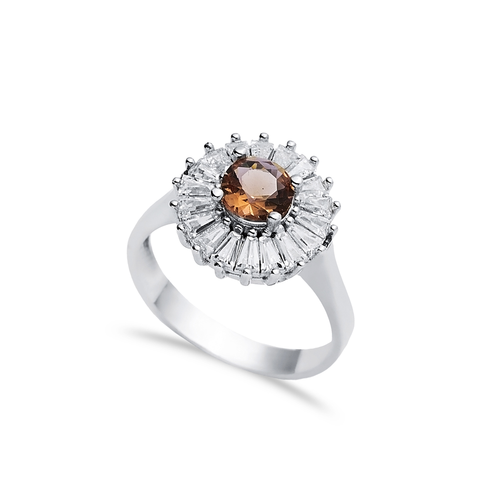 Ø14 mm Round Cut Cluster Zultanite Ring