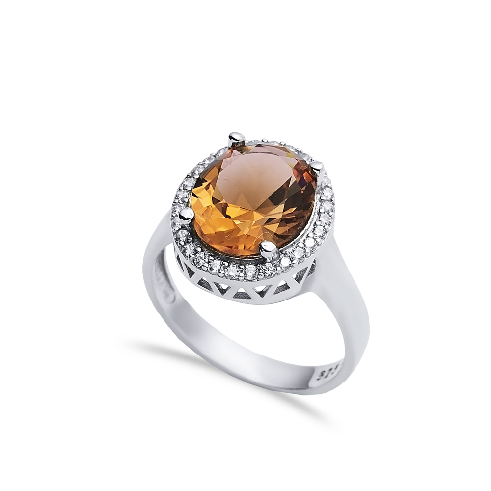 14x15 mm Oval Cluster Zultanite Ring