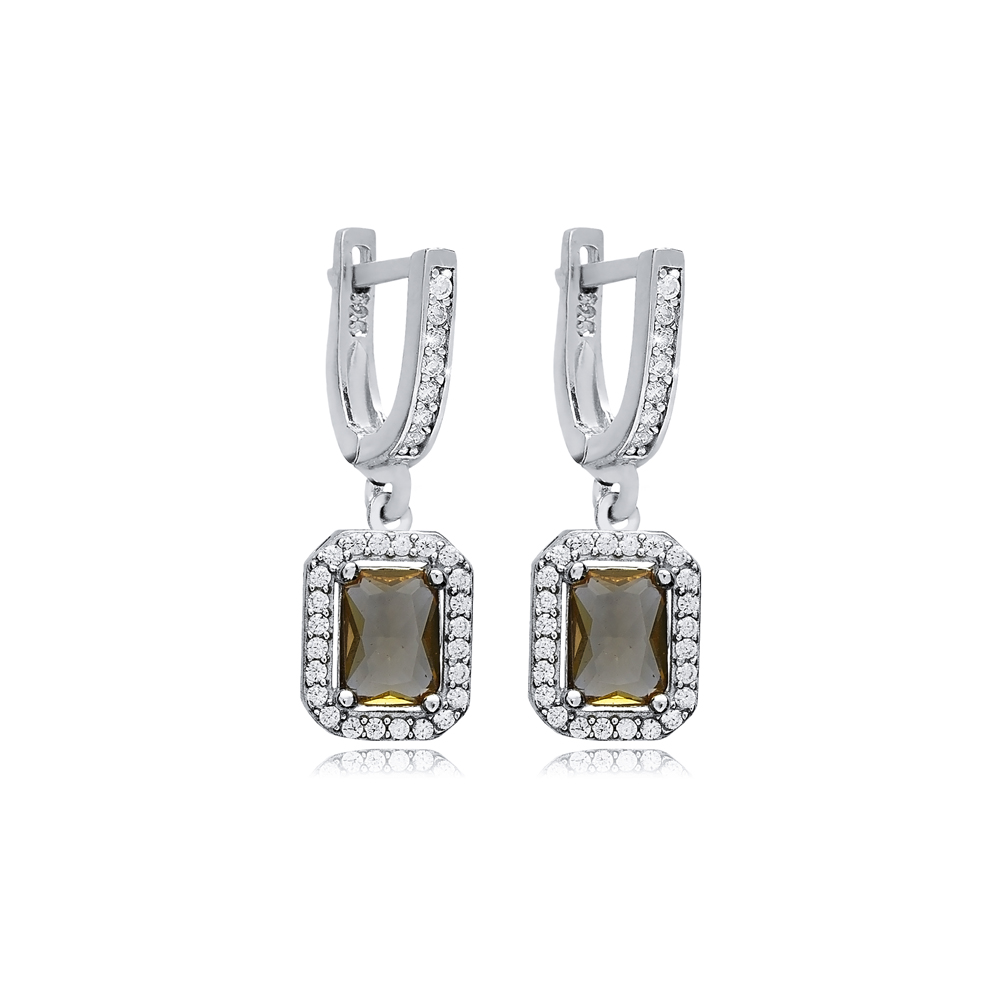 9x11 mm Baguette Design Cluster Zultanite Earrings