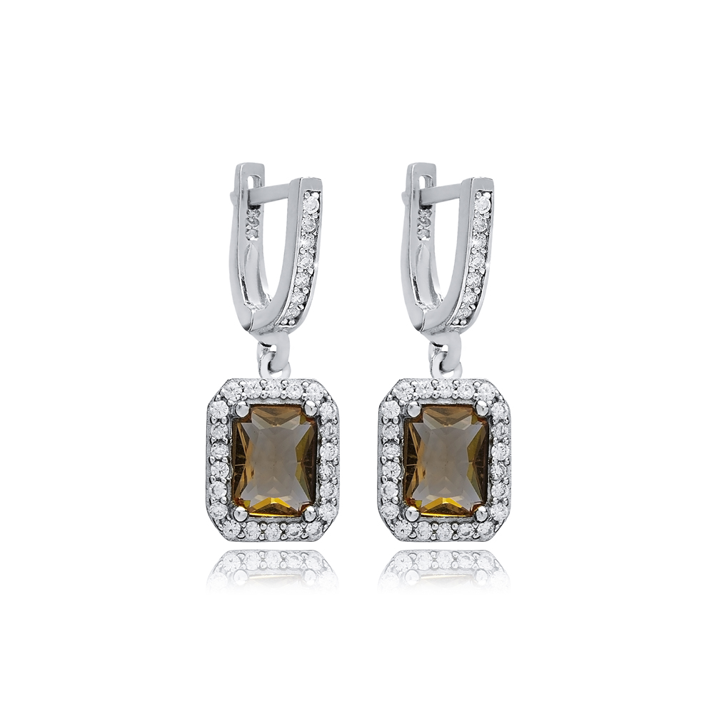 11x12 mm Baguette Cluster Zultanite Earrings