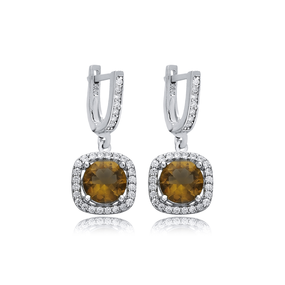 Ø11 mm Square Cluster Zultanite Earrings