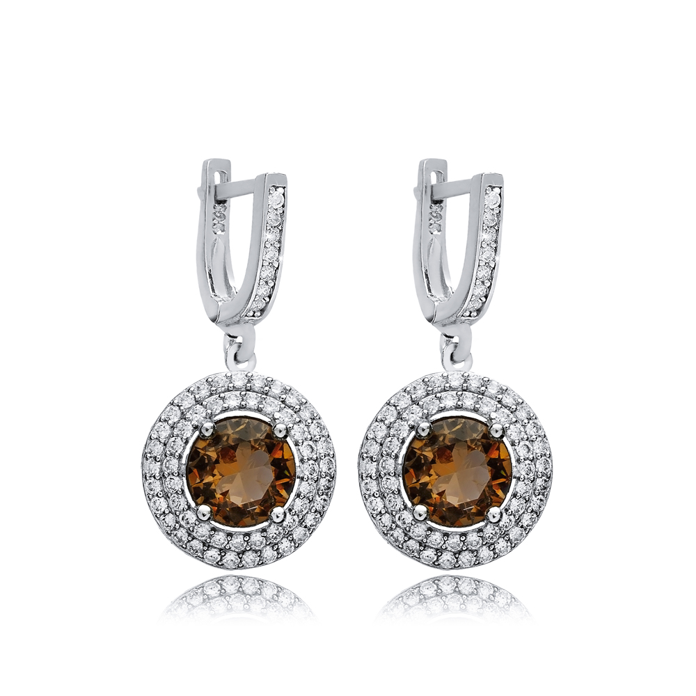 Ø15 Round Oval Cluster Zultanite Earrings