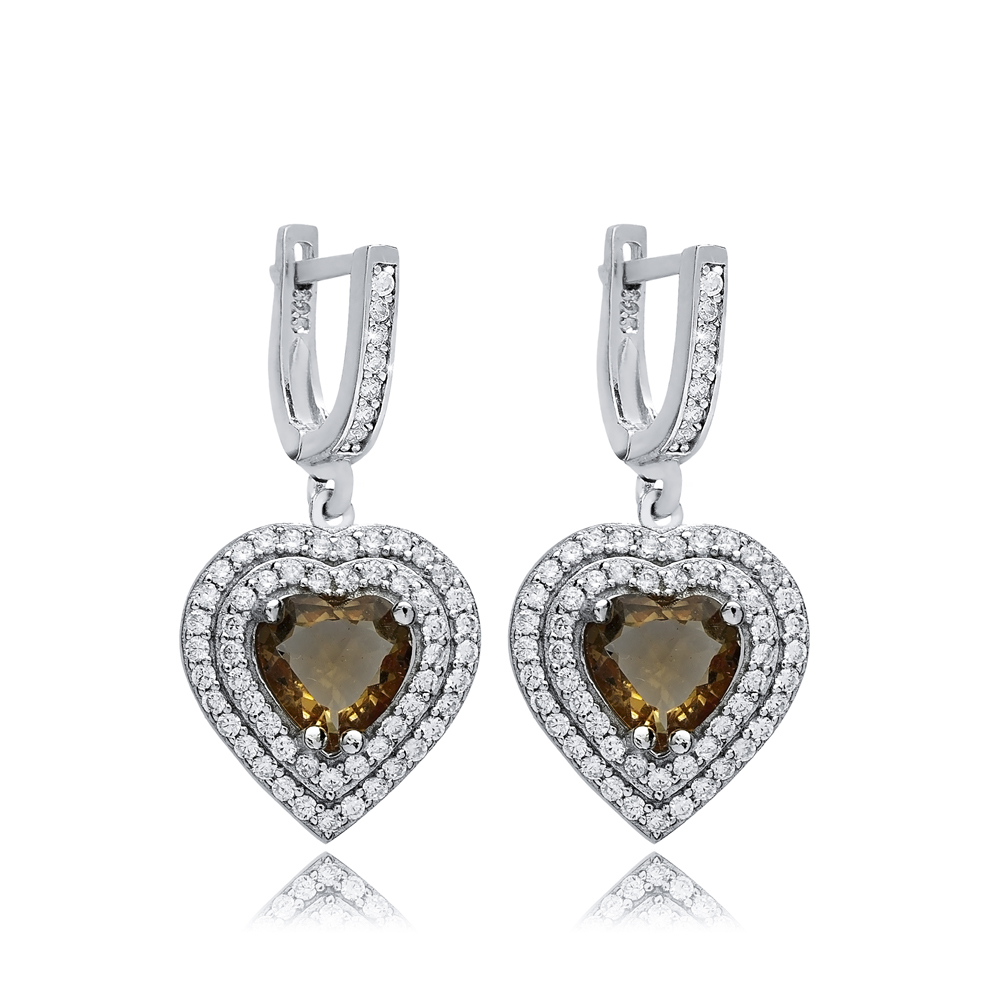 16x16 mm Heart Cluster Zultanite Earrings