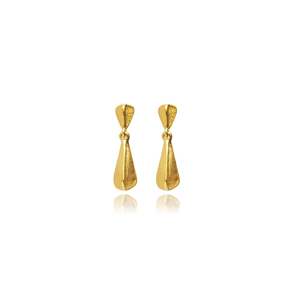 Irregular Design Vintage 22K Stud Earrings