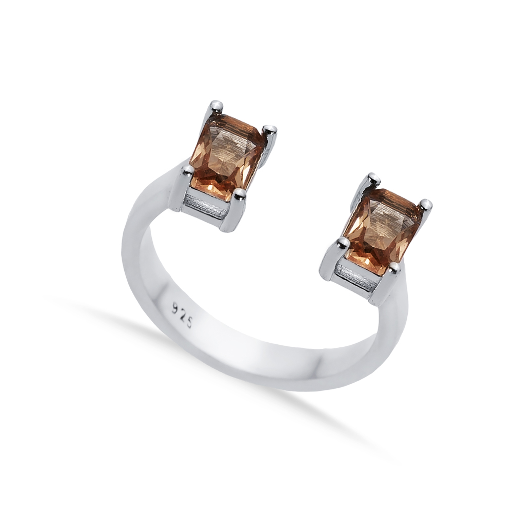 Zultanite Rectangle Silver Adjustable Ring