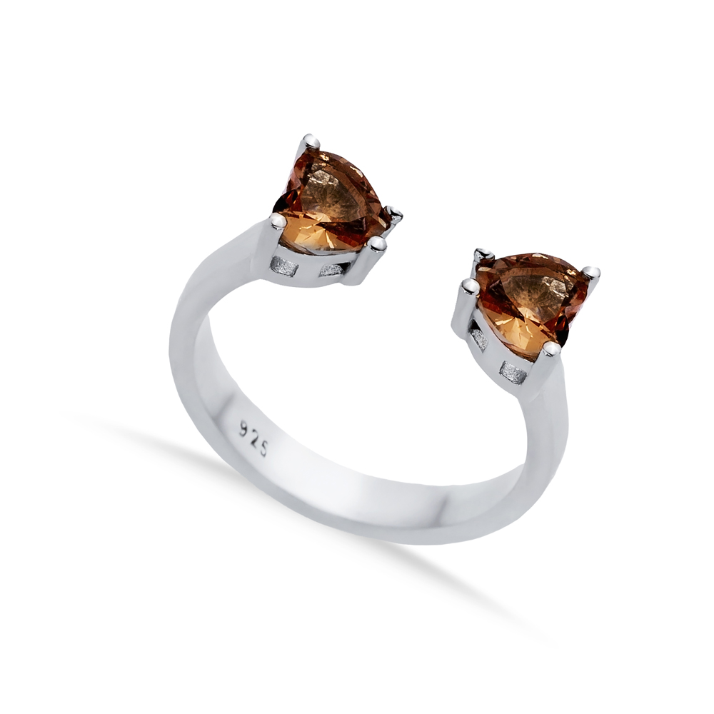 Zultanite Heart Silver Adjustable Ring