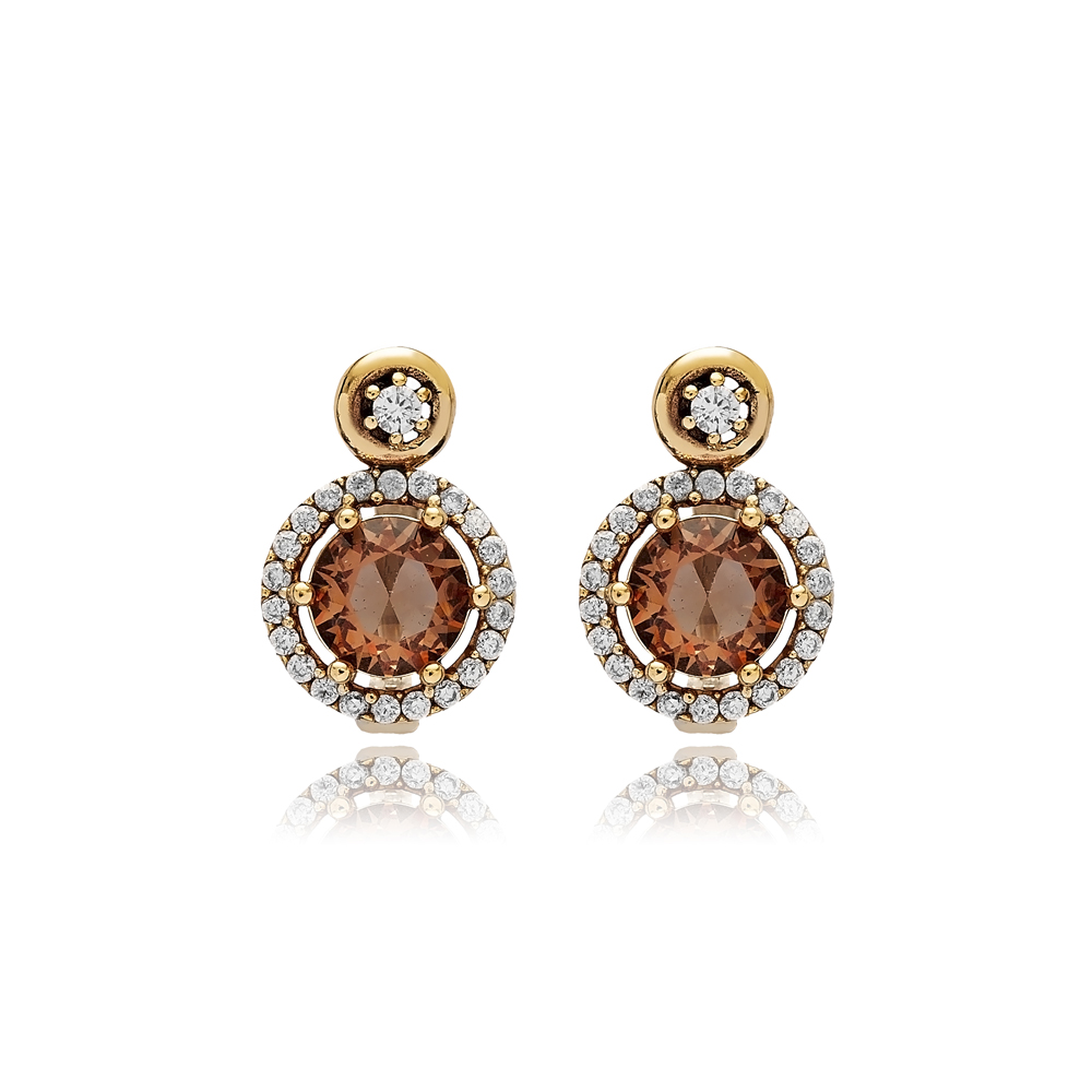 Zultanite Round Design Authentic Earrings