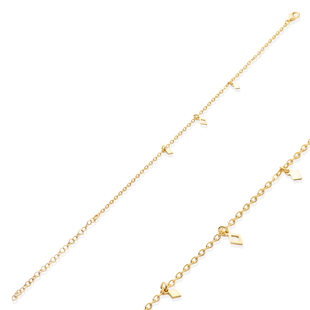 Plain Geometric Design 925 Charm Bracelet