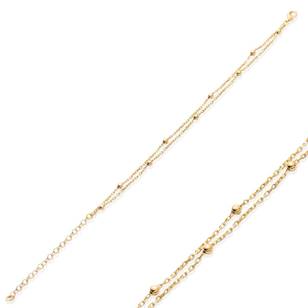 Plain Ball Design 925 Chain Bracelet