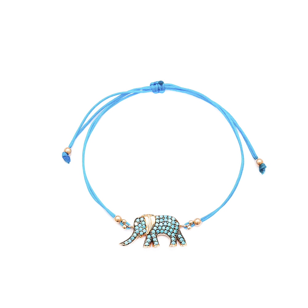 Elephant Design Handmade Adjustable Turkish Wholesale Silver Knitting Bracelet