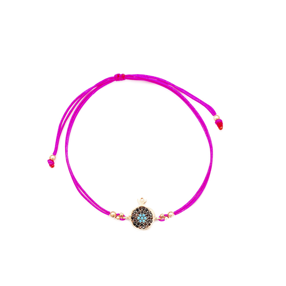Pomegranate Design Adjustable Wholesale Knitting Silver Bracelet