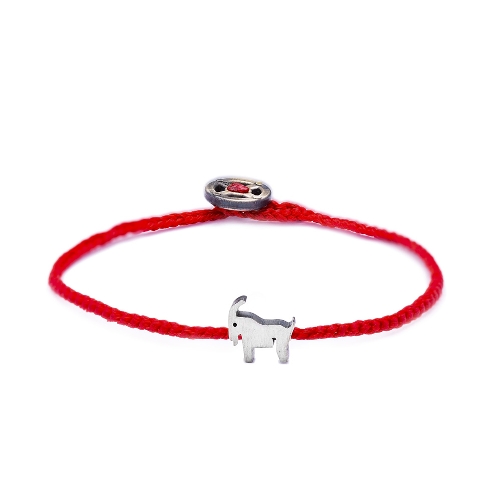 Adjustable Animal Red Knitting Bracelet Handmade Wholesale Silver jewelry