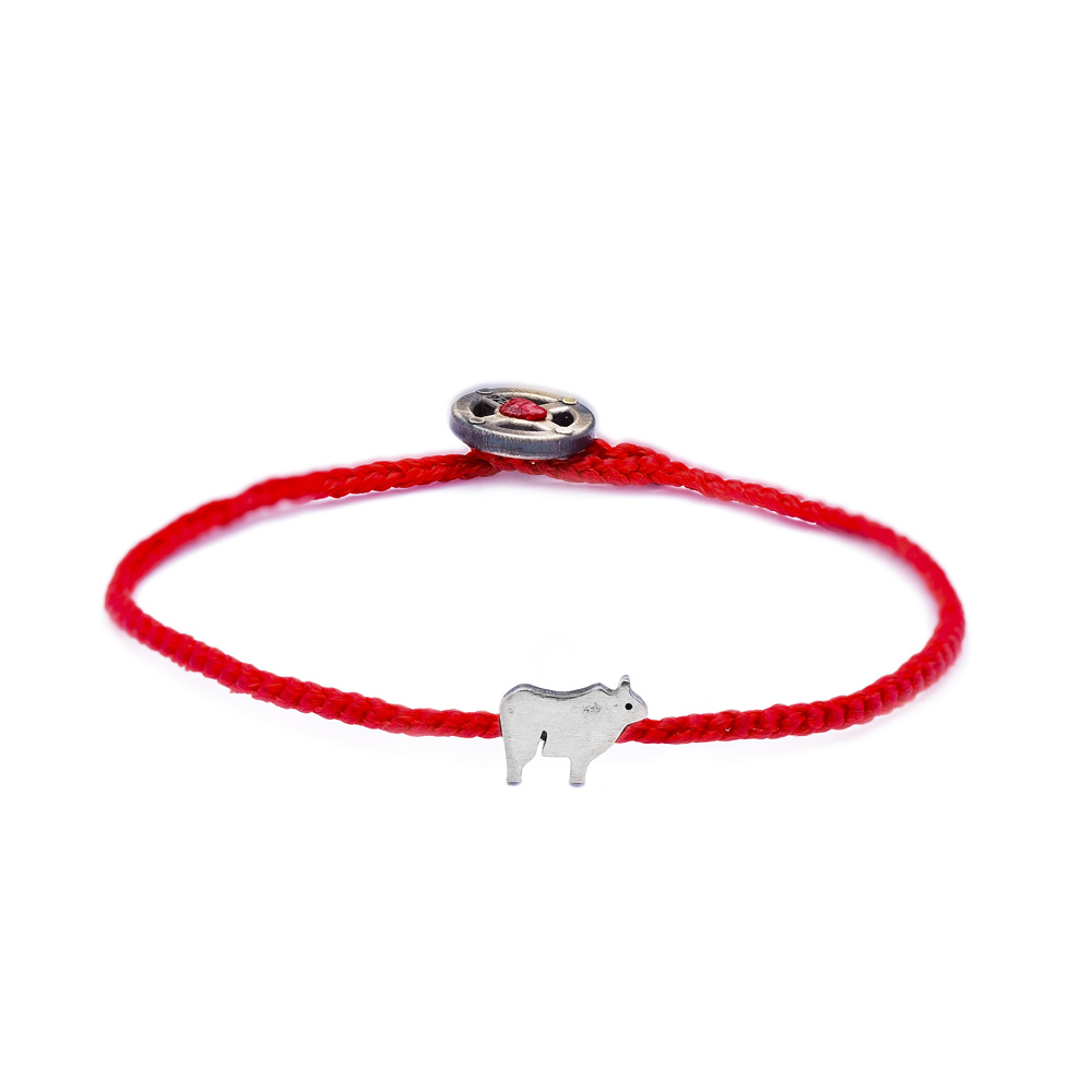 Adjustable Animal Red Knitting Bracelet Handmade Wholesale Silver jewelry