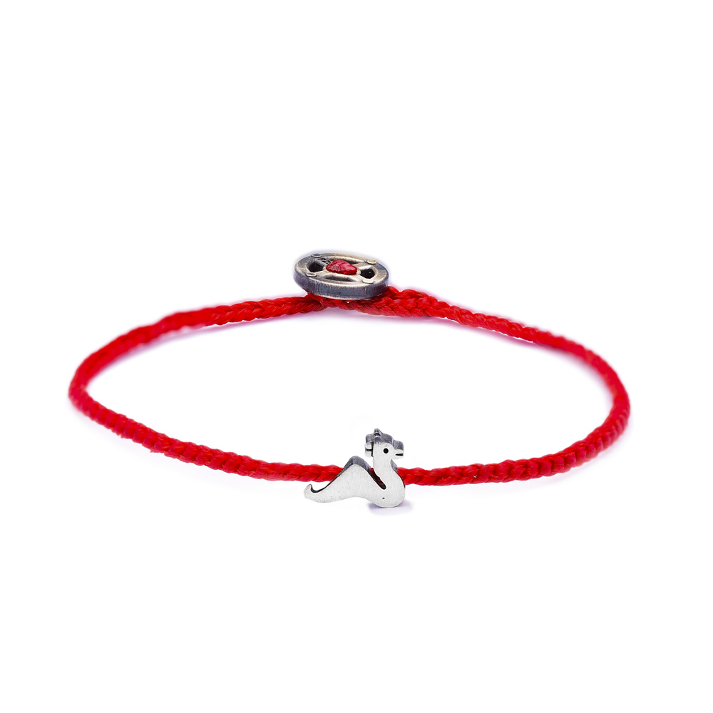 Adjustable Animal Red Knitting Bracelet Handmade Wholesale Silver jewelry