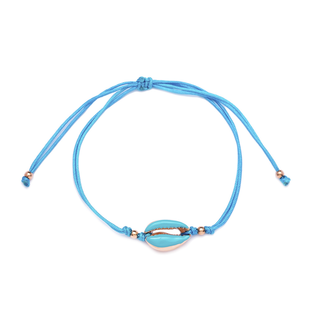 Turquoise Color 15 x 10 mm Size Seashell Design Adjustable Knitting Bracelet Turkish Wholesale Handmade 925 Sterling Silver