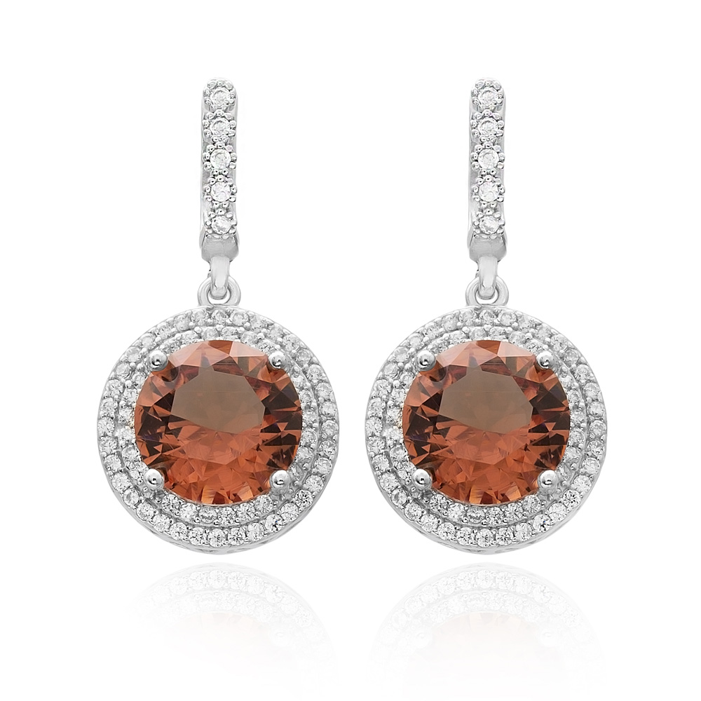 Round Shape Zultanite Stone Earrings Turkish Wholesale 925 Sterling Silver Jewellery