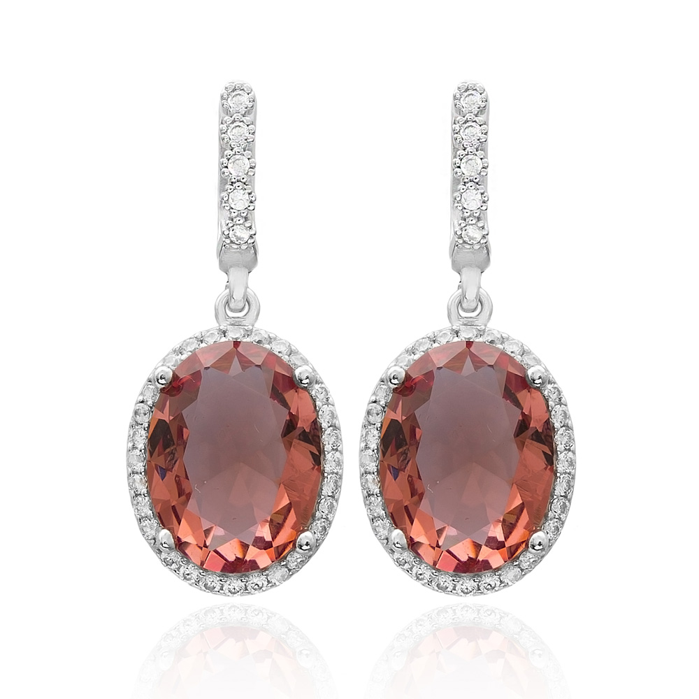 Diamond Cut Zultanite Stone Earrings Turkish Wholesale 925 Sterling Silver Jewelry