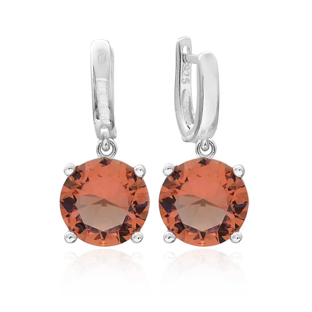 New Design Zultanite Stone Round Shape Earrings Turkish Wholesale 925 Sterling Silver Jewelry