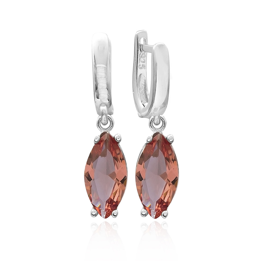 Trendy Oval Shape Zultanite Stone Earrings Turkish Wholesale 925 Sterling Silver Jewelry