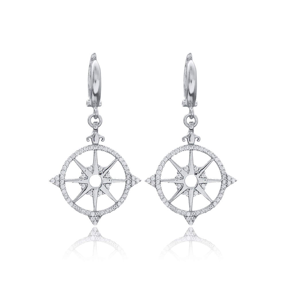 Pole Star Earring Wholesale Handmade Turkish 925 Silver Sterling Jewelry