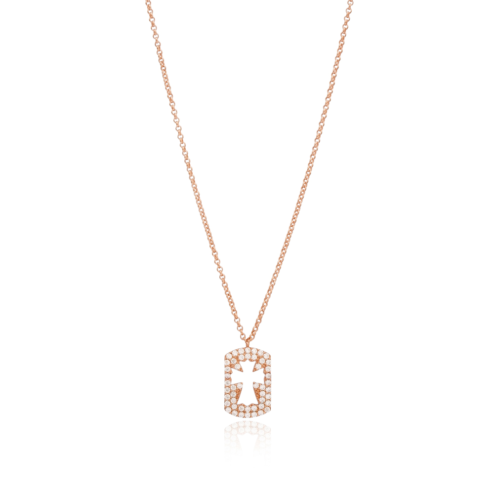 Delicate Cross Pendant Turkish Wholesale 925 Sterling Silver Jewelry