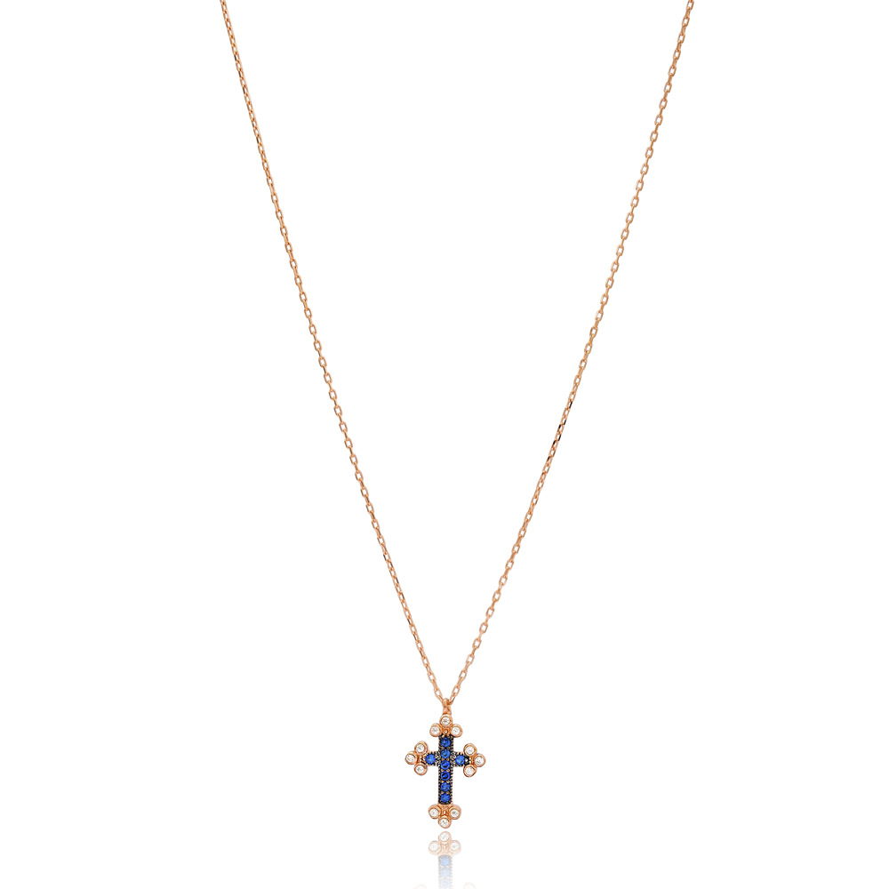 Delicate Cross Pendant Turkish Wholesale 925 Sterling Silver Jewelry