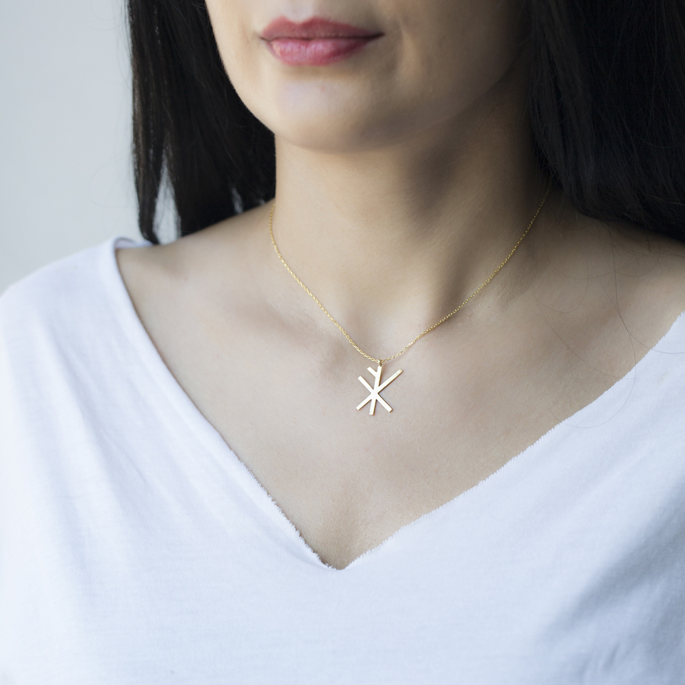 Wealth Means Vikings Symbol Design Wholesale Handmade 925 Silver Sterling Necklace