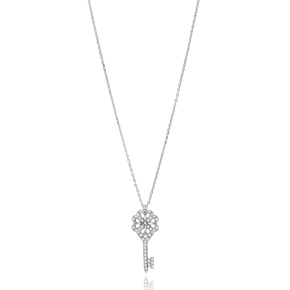 Key Design Pendant, Wholesale Handmade Turkish Sterling Silver Pendant